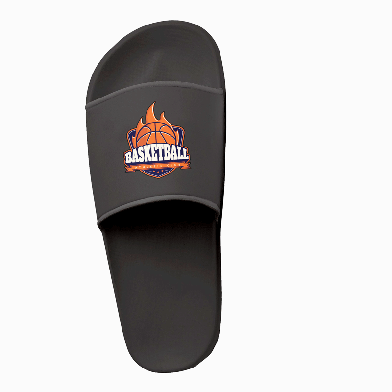 claquettes personnalisables logo noires