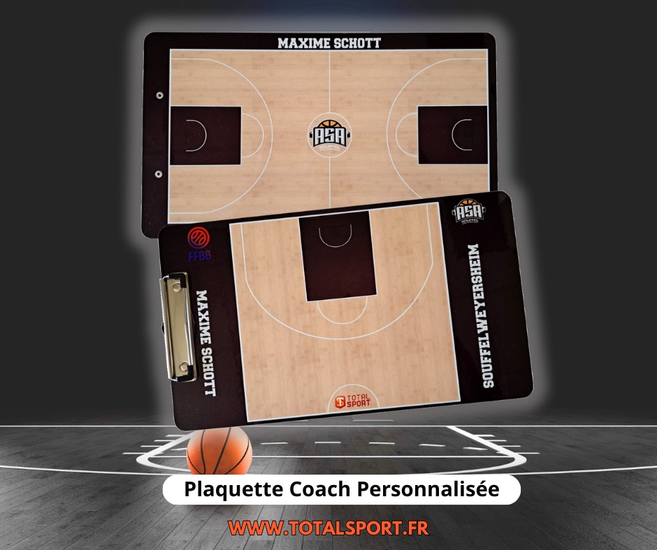 plaquette coach basketball personnalisable