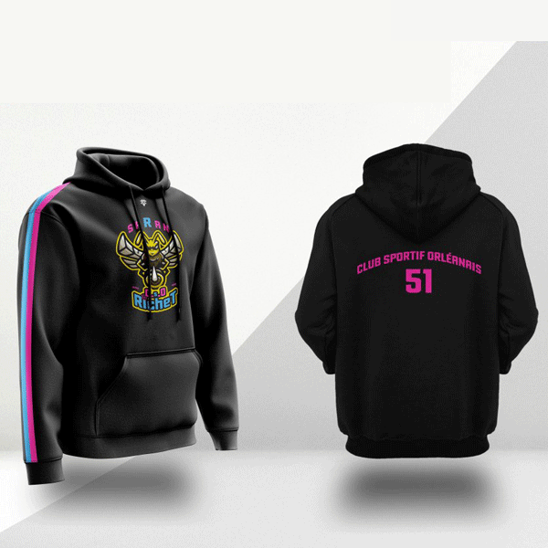 sweat capuche personnalisable boutique club