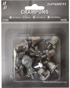 Crampons cylindriques Alu (Blister de 12 crampons alu / 16mm)