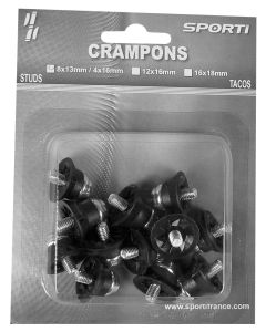 Crampons alu/nylon (Blister de 12 crampons / 8x13mm + 4x16mm)