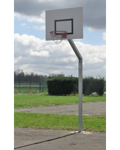 Panier de basket déport 1.20m et hauteur 2.60 m bleu sur platine Rectangulaire