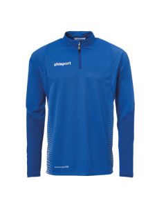 SWEAT UHLSPORT SCORE 1/4 ZIP TOP BLEU PERSONNALISABLE 