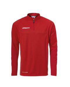 SWEAT UHLSPORT SCORE 1/4 ZIP TOP ROUGE PERSONNALISABLE 