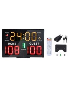 Afficheur LED multisport portatif et rechargeable - Chronomètre / Scoreur - Pupitre intégré