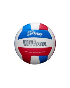 Ballon de volley Wilson Soft Play blanc bleu rouge