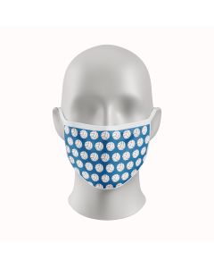 Masque barrière Volley-ball en tissu bleu