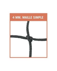 FILET HANDBALL AMORTISSEUR PP TRESSÉ 4MM SIMPLE MAILLE 100 (LA PAIRE)