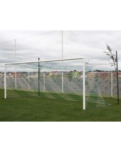 BUT DE FOOT À 11 À SCELLER, EN ALUMINIUM 120MM X 100MM, AVEC CROCHETS (LA PAIRE)