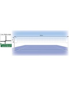 Filet volleyball - dia. 3 mm - maille 100 mm - sans noeuds