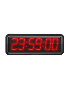 Afficheur int./ext. LED - 6 chiffres 10 cm - Horloge/Calendrier/Chronomètre/Timer/Thermomètre (option) - Télécommande sans fil