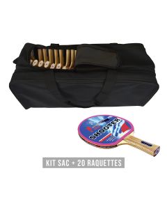 KIT 20 RAQUETTES PING PONG SHOOTER