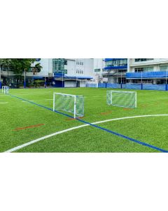 Mini buts portables 1.5m x 1m. Avec crochets fixation filet et ancrage au sol.