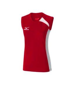 Maillot de Volley Femme Mizuno Trad Rouge Blanc