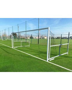 BUT DE FOOT À 8 RABATTABLE PREMIUM, EN ACIER Ø90MM, AVEC CROCHETS