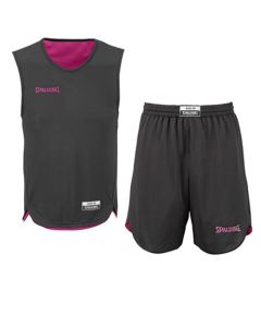 Tenue de basket Double face Spalding junior noir/rose