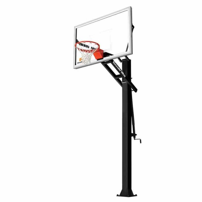 Mini-panier de basket-ball noir de 18 po Silverback par Escalade avec  système d'éclairage DEL ESCLG02300W