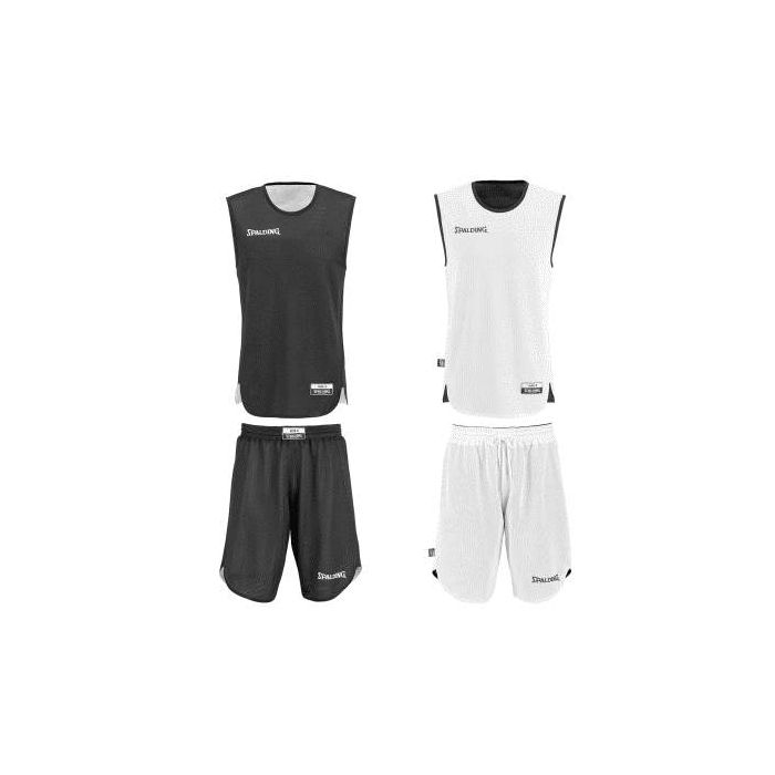 Tenue de basket Double face Spalding junior noir blanc