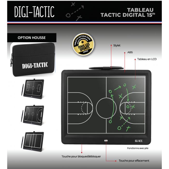 Plaquette Tactique Digitale Volley-ball 15 pouces