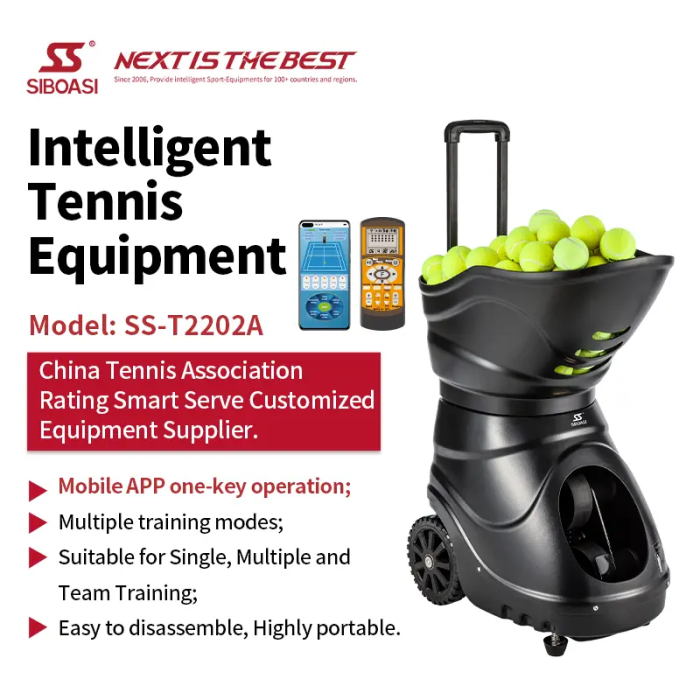 Machine Lance-balle De Tennis – Entraîneur Automatique – Noire – NEUVE