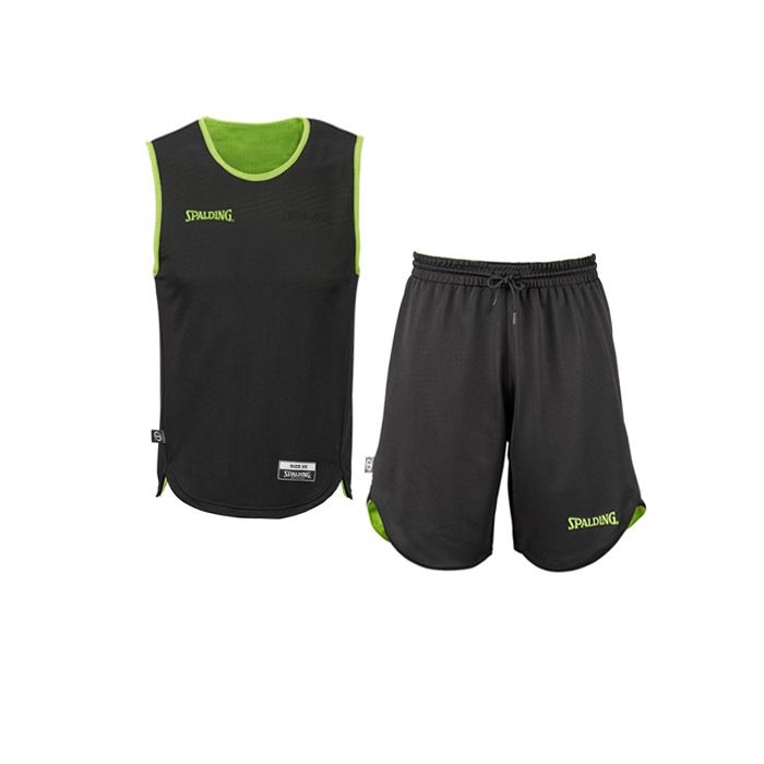Tenue de basket Double face Spalding junior vert noir
